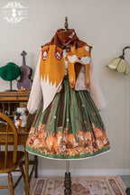 Chubby Fox in the Forest - Kawaii Lolita Accessories Knitted Fox Scarf Embroidered Faux Collar - image 24