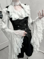 Butterfly Shadow - Gothic Lolita Ruffled Tailcoat Blouse - image 12