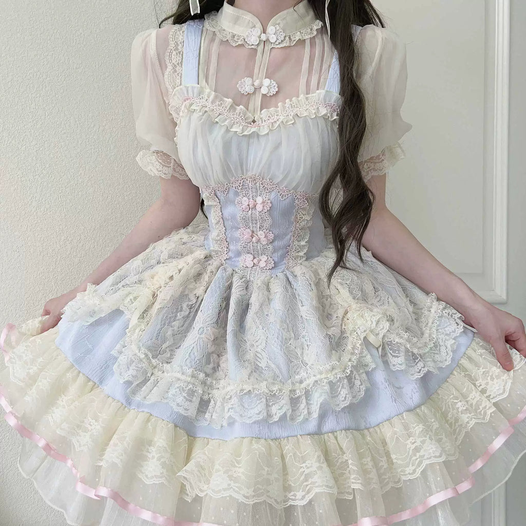 Hua Ji Fu Lei - Qi Lolita JSK Dress and Ballet Innerwear Set - image 4