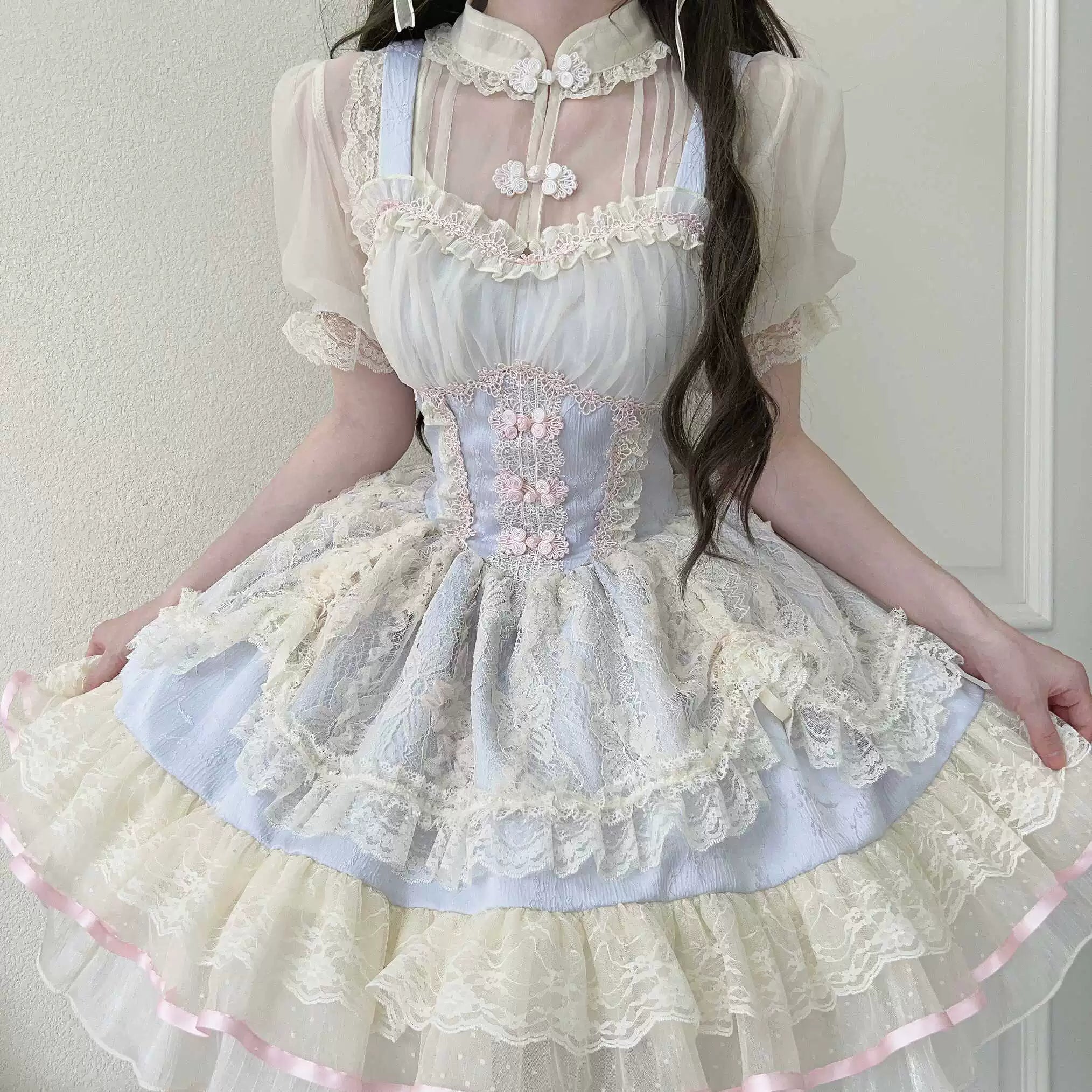 Hua Ji Fu Lei - Qi Lolita JSK Dress and Ballet Innerwear Set - image 4