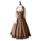 Misty Forest Elegant Vintage Lolita Fishbone Long Skirt and Vest - image 20