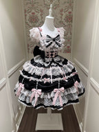 Satin Gift Box - Sweet Lolita JSK Dress, Bows and Layered Lace - image 1
