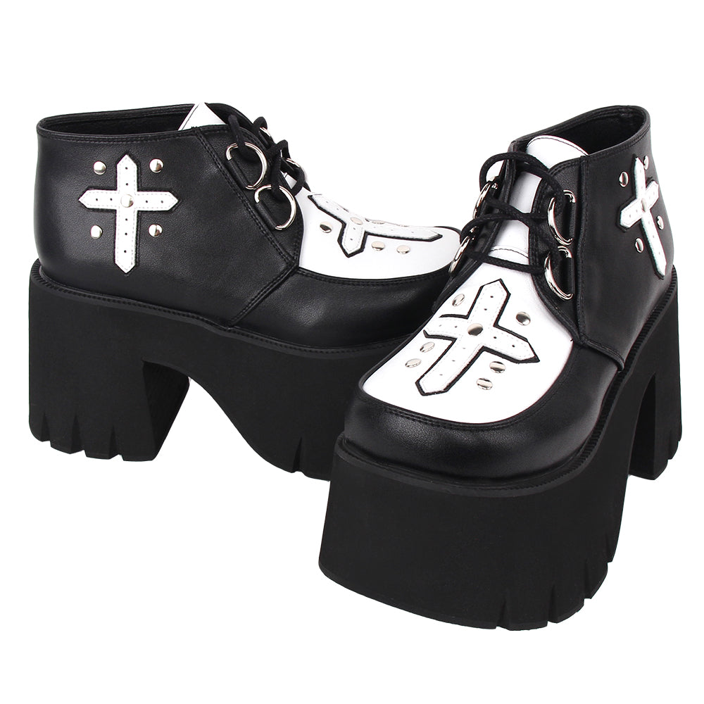 Gothic Lolita Cross Classic Platform Shoes - image 2