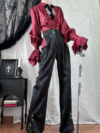 Moonnight Return - Ouji Lolita Stand Collar Shirt with Irregular Cuffs - image 3