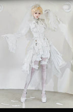 Omega Wedding Gothic Ouji Lolita White Suit - image 8