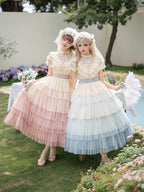 True Vow Embroidered Classic Lolita Dress with Layered Gradient Hem and Accessories - image 9