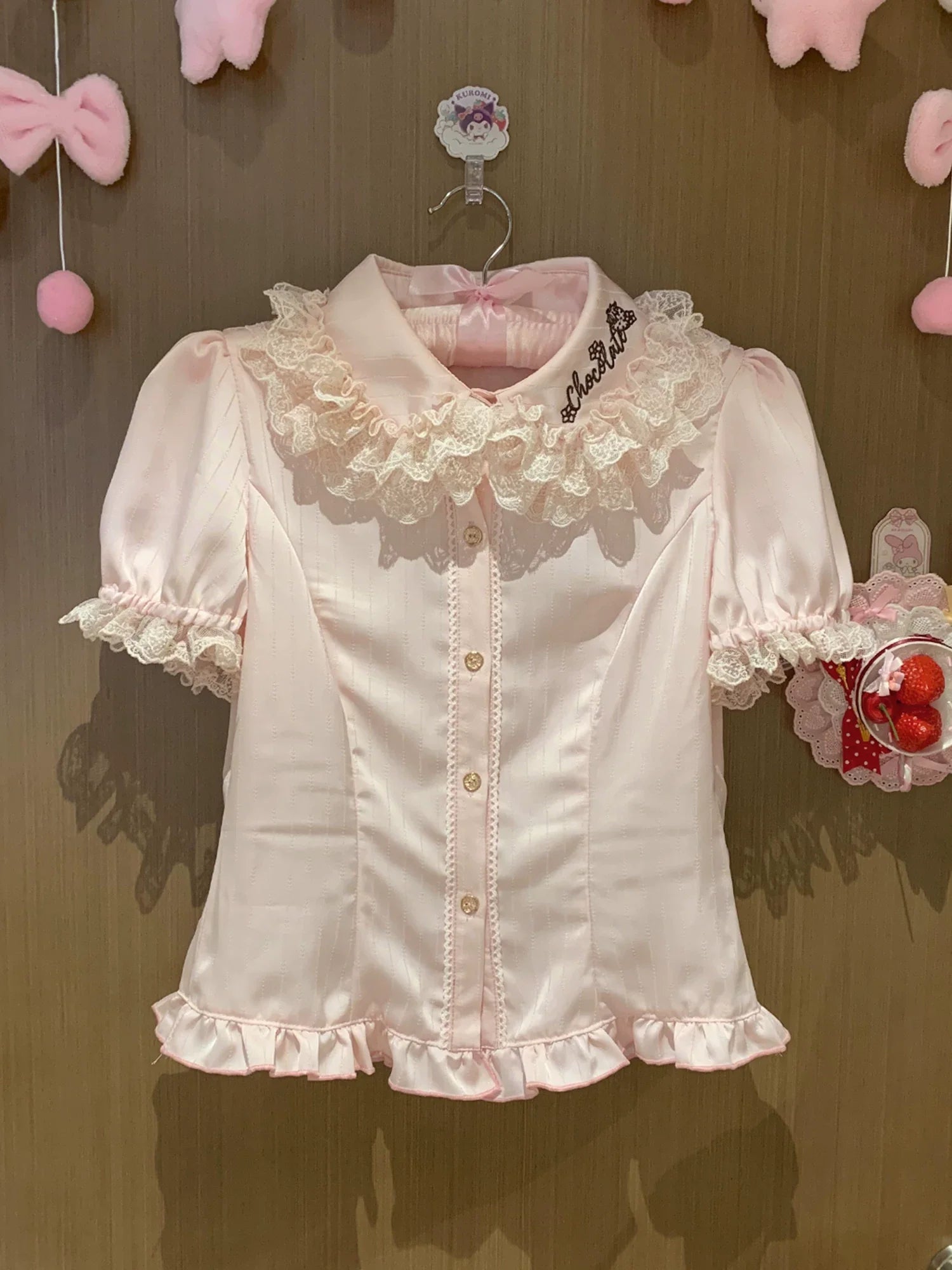 Strawberry Chocolate Lovers Sweet Lolita Embroidered Dress - image 17