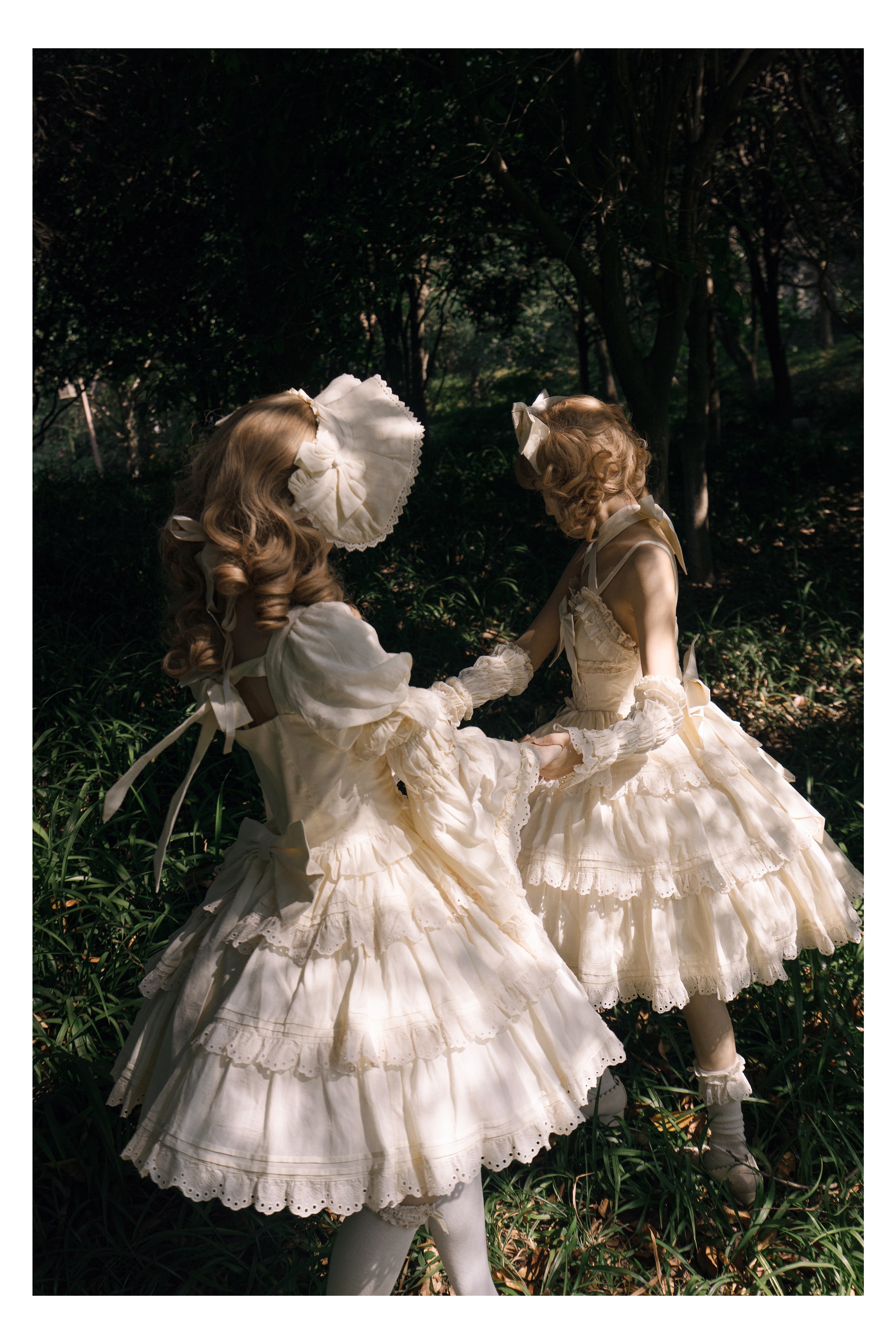 Miss Flora - Cotton Sweet Lolita Dress Set Doll-like OP and JSK - image 7