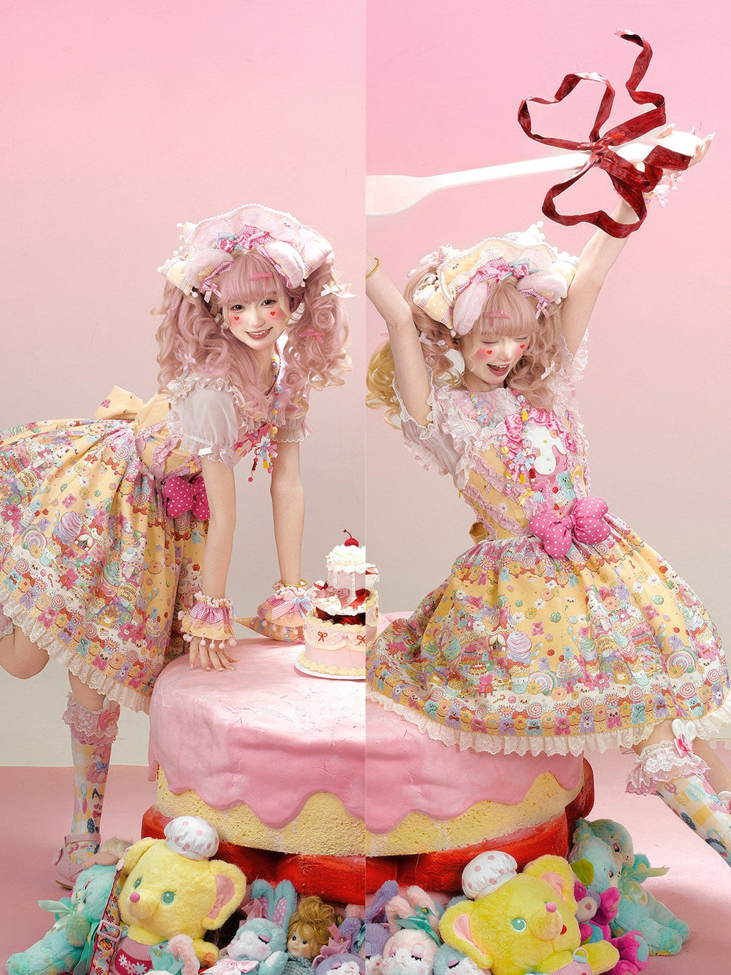 Sweet Candy House Yellow Unicorn Print Sweet Lolita Suspender JSK - image 13