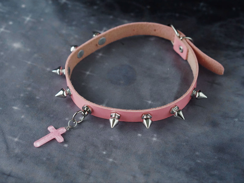 Gothic Lolita Cross Leather Choker - image 14