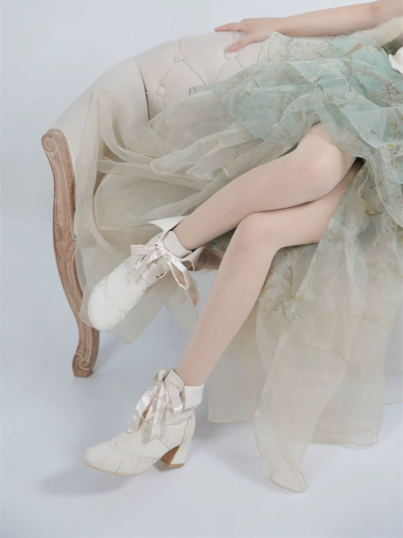 Lady Incognita - Retro Lolita Ankle Boots, Size Zipper - image 27