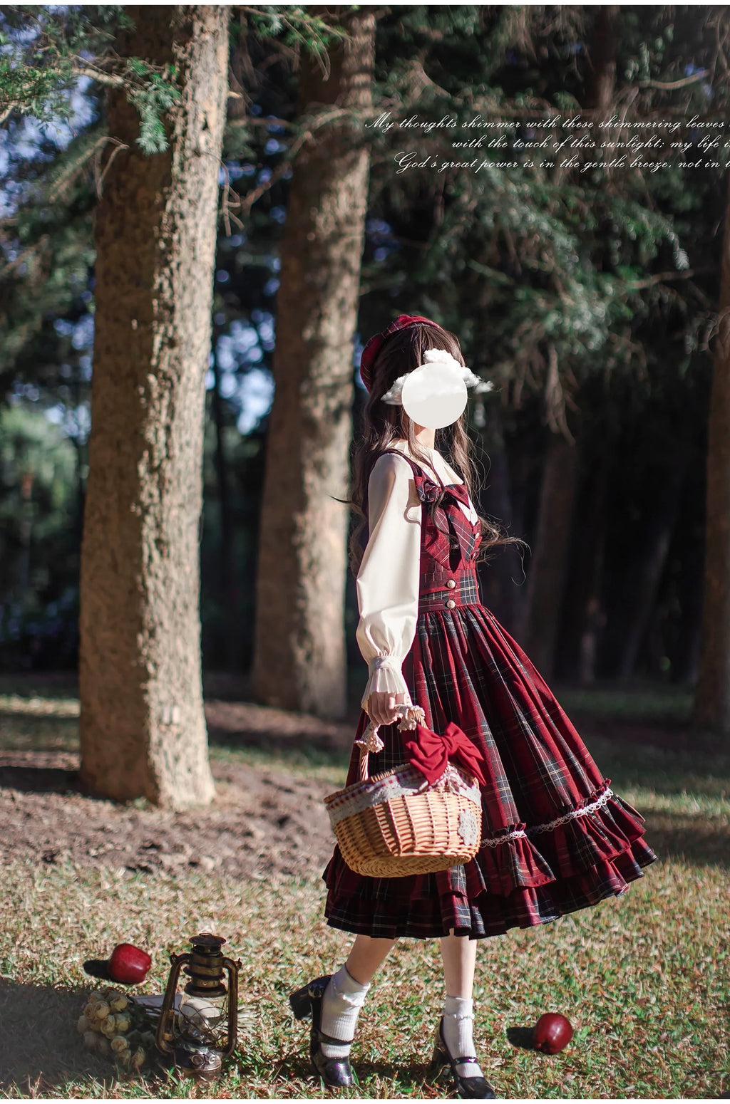 Little Red Riding Hood - Vintage Lolita Cape & JSK Dress Set - image 10