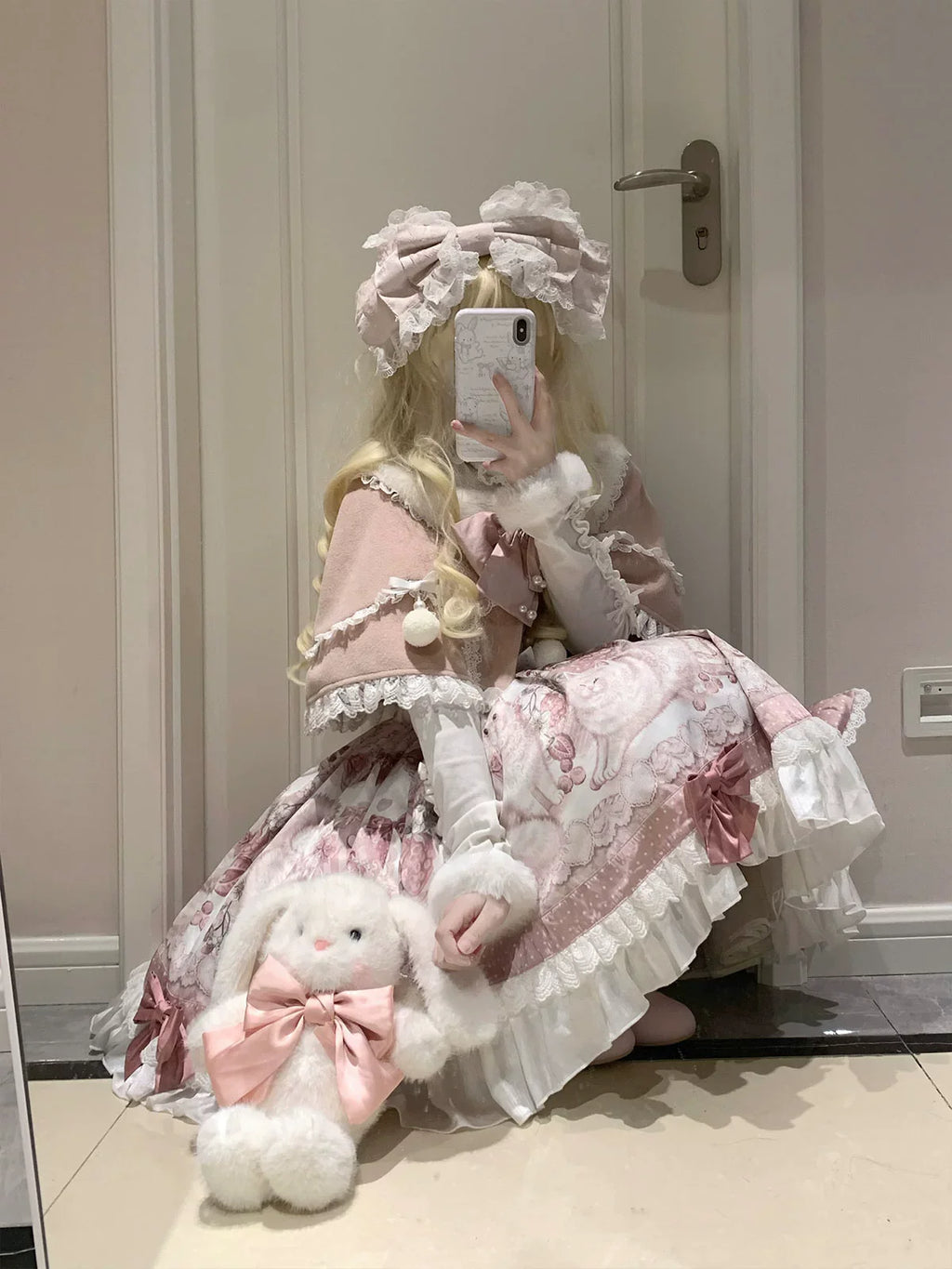 Dessert Catlets - Sweet Lolita JSK, Strawberry And Cat Prints - image 9