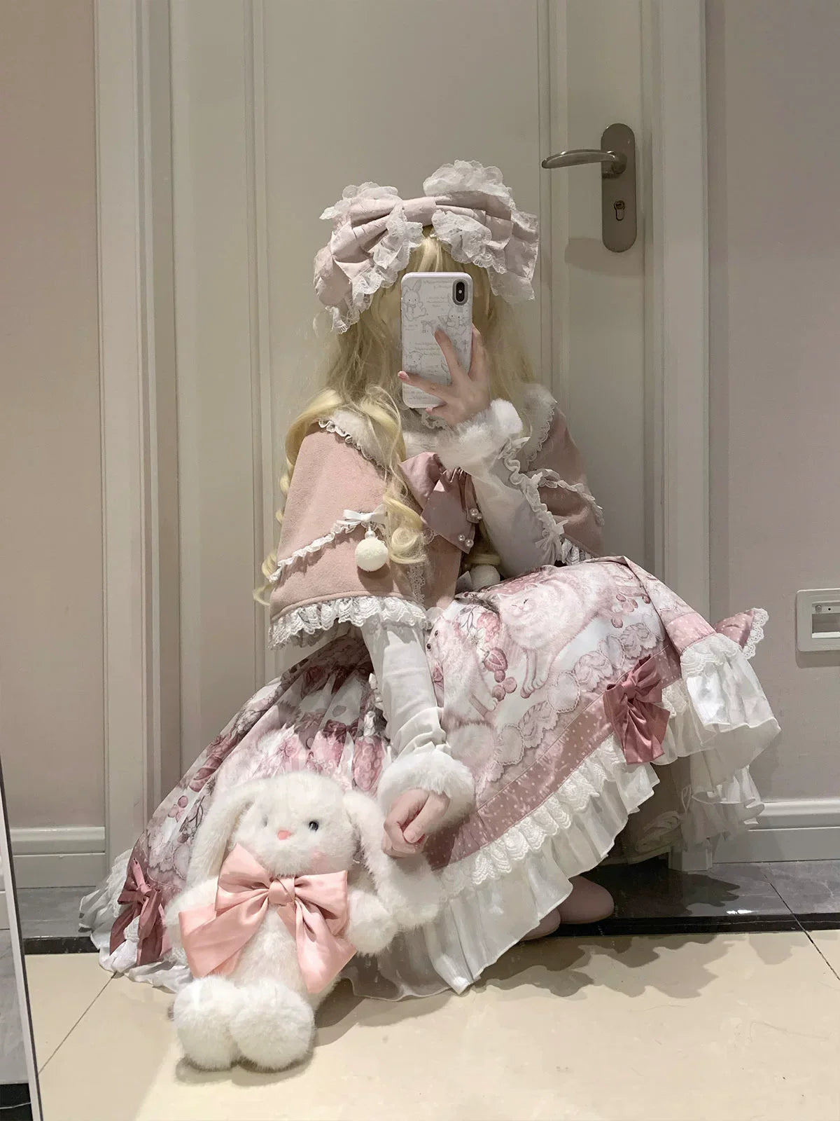 Dessert Catlets - Sweet Lolita JSK, Strawberry And Cat Prints - image 9