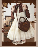 Heart of Violin - PU Classic Lolita Heart Shaped Bag, Violin and Bow Detail - image 7