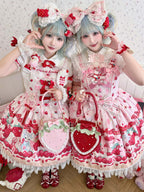 Sweet Strawberry - Bow and Lace Lolita Handbag - image 4