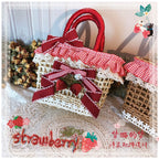 Country Lolita Straw-Woven Bag, Strawberry Accent - image 6