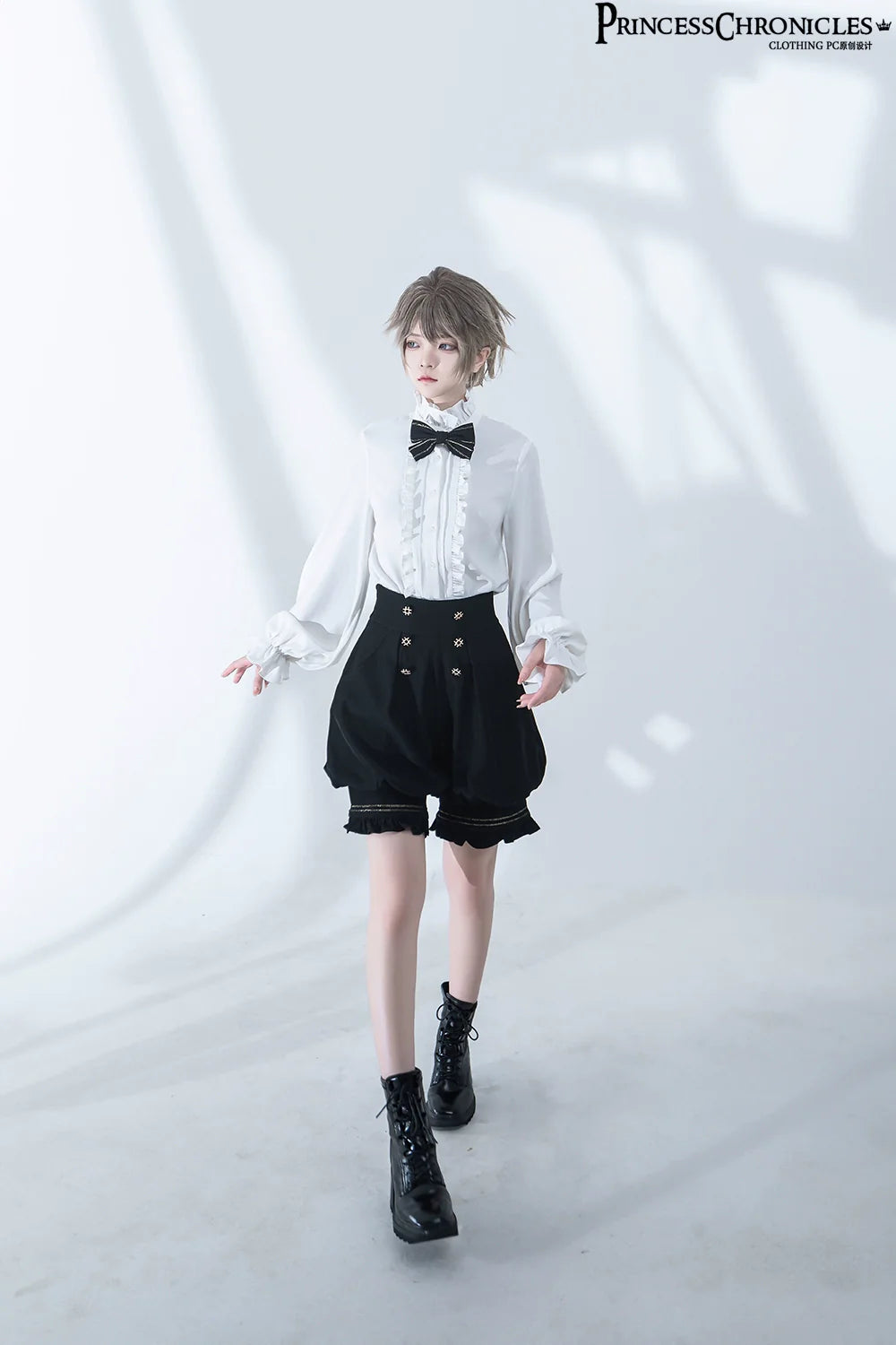 Desperate Bunny - Ouji Lolita Vest Shorts Set - image 9