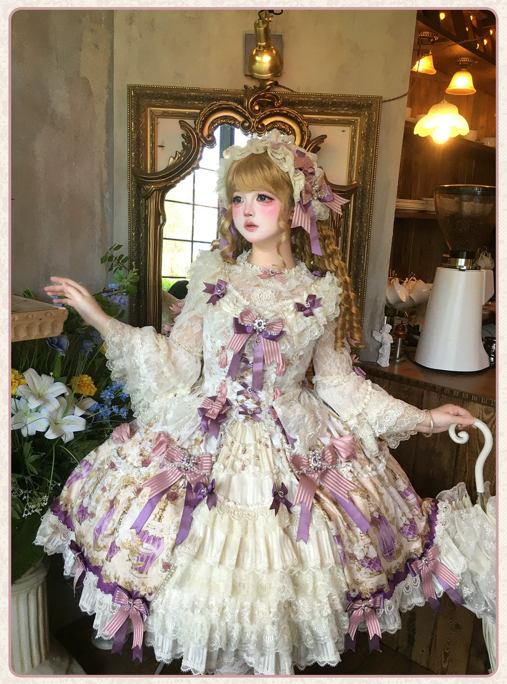 Antique Gem Fragrance - Classic Lolita OP and JSK Dress Sets - image 13