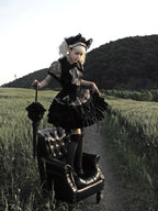 Bengal Cat Gothic Lolita Blouse Vest Skirt and Accessories Set - image 10