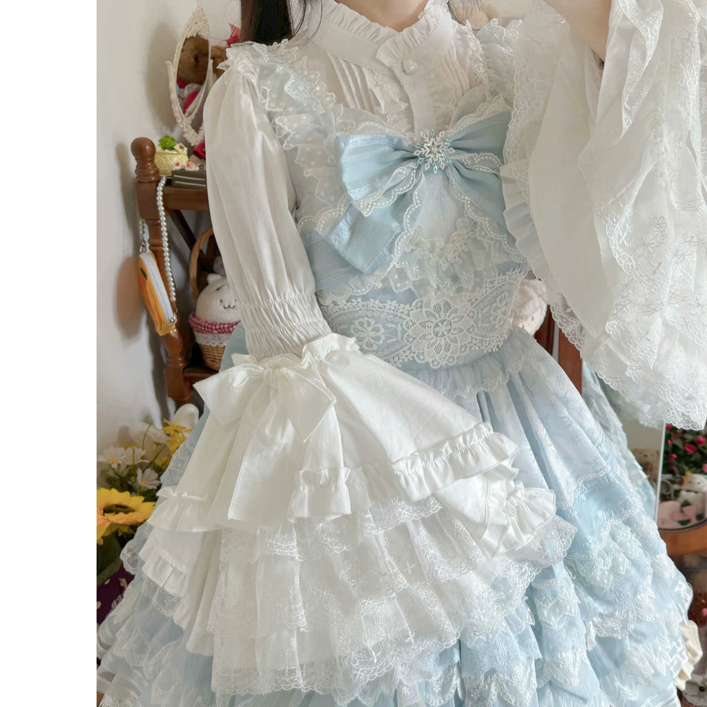 Sweet Lolita Blouse Princess Sleeve Shirt Inner Wear - image 18