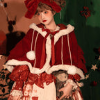 Bear Gift - Sweet Lolita OP Dress and Short Cape - image 3