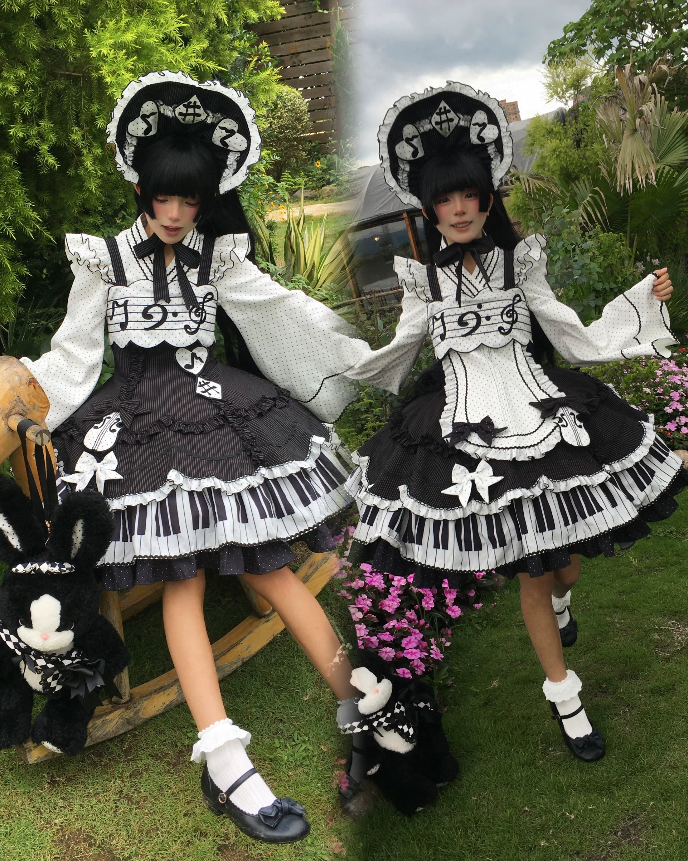 Rhythm Note Old School Lolita Piano-Key JSK and Accessories - image 20
