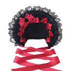 Gothic Lolita Handmade Bonnet with Bows and Beads - image 33