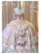Love and Roses Princess Bridal Lolita Dress with Tiered Rose Skirt - image 25