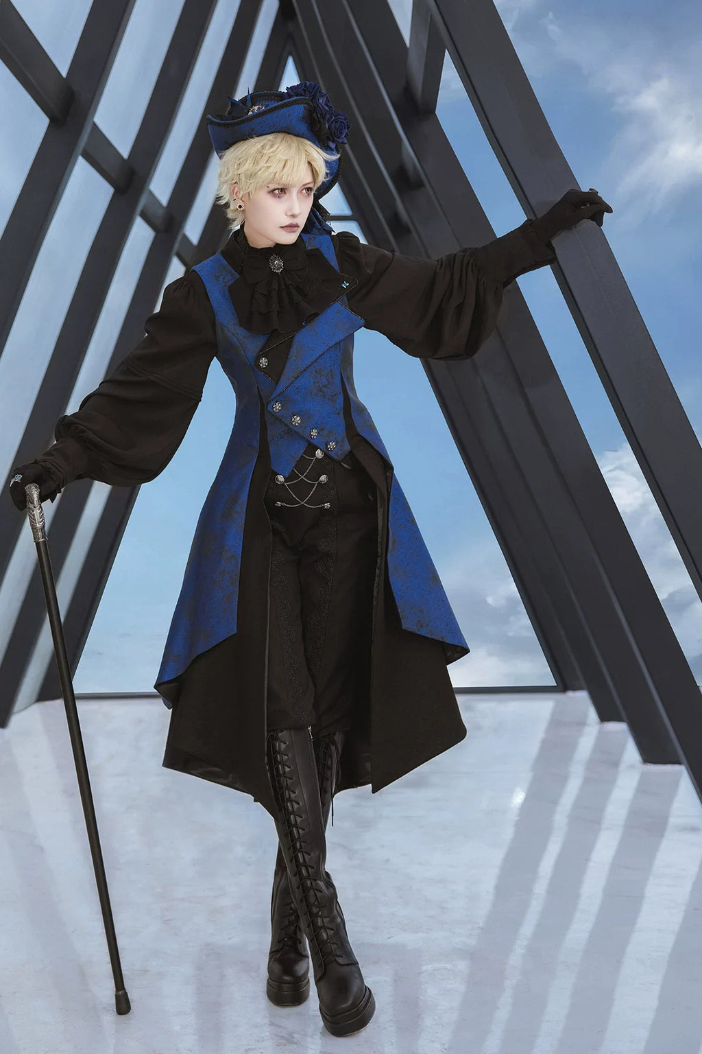 Timeless Oath - Sleeveless Ouji Vest Coat with Embroidered Sword - image 1