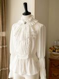 Classic Lolita A-Line Skirt, Button-Front Vest and White Blouse - image 33