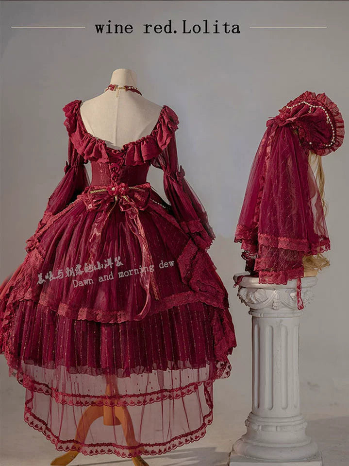 Elegant Lolita OP Dress Sunrise Elf Long Dress - image 25
