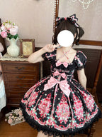 Strawberry Chef - Printed Old School Lolita OP and Accessories - image 14
