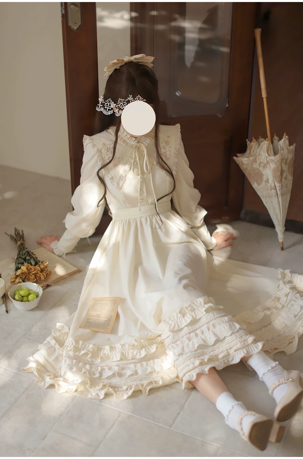Wind Kiss Tulip - Classic Lolita OP Elegant Lolita Cardigan and Accessories - image 7