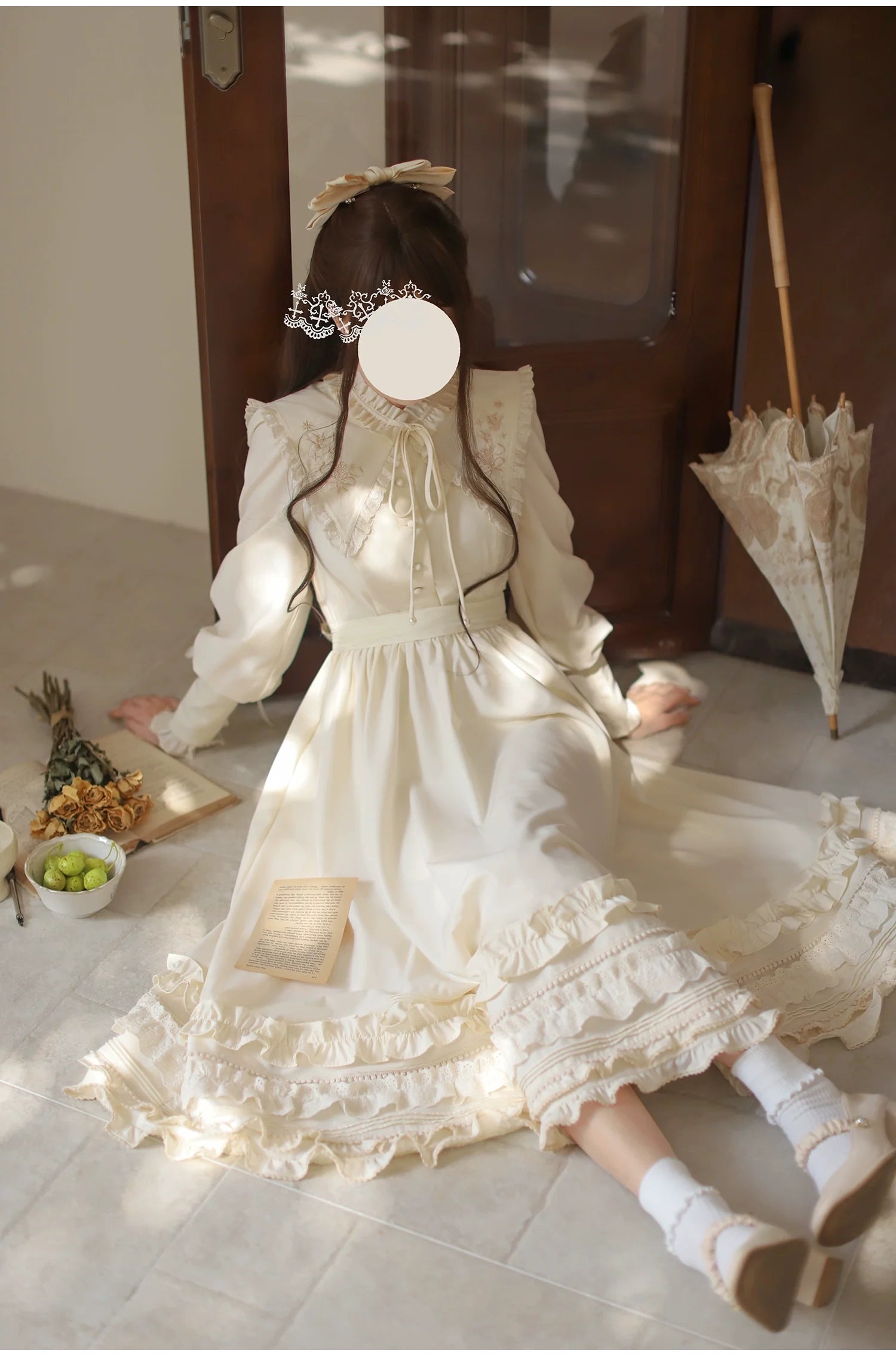 Wind Kiss Tulip - Classic Lolita OP Elegant Lolita Cardigan and Accessories - image 7