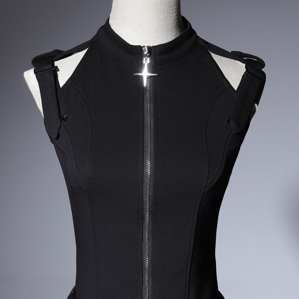 Nightblade Black Ouji Lolita Apron Pants Suit - image 13