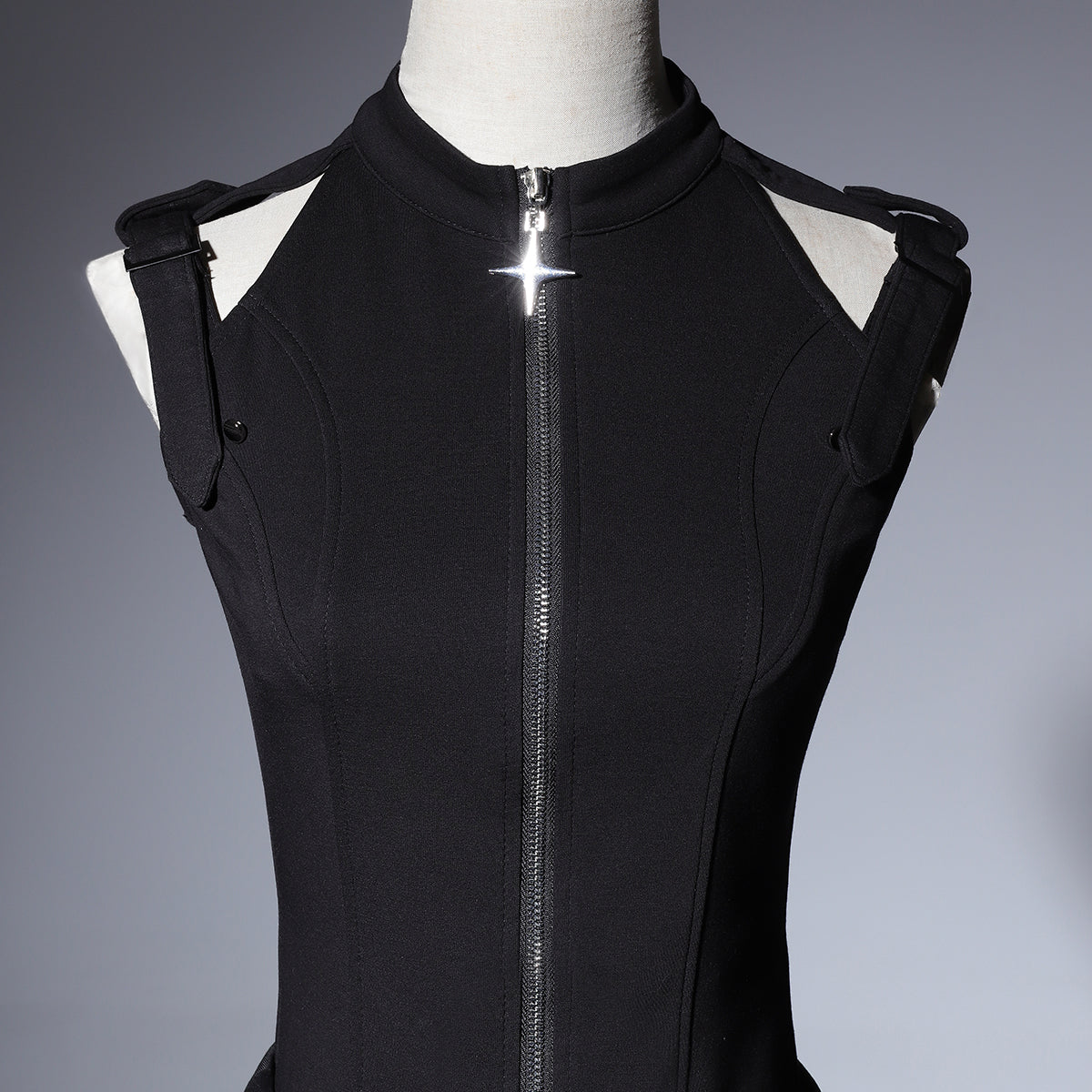 Nightblade Black Ouji Lolita Apron Pants Suit - image 13