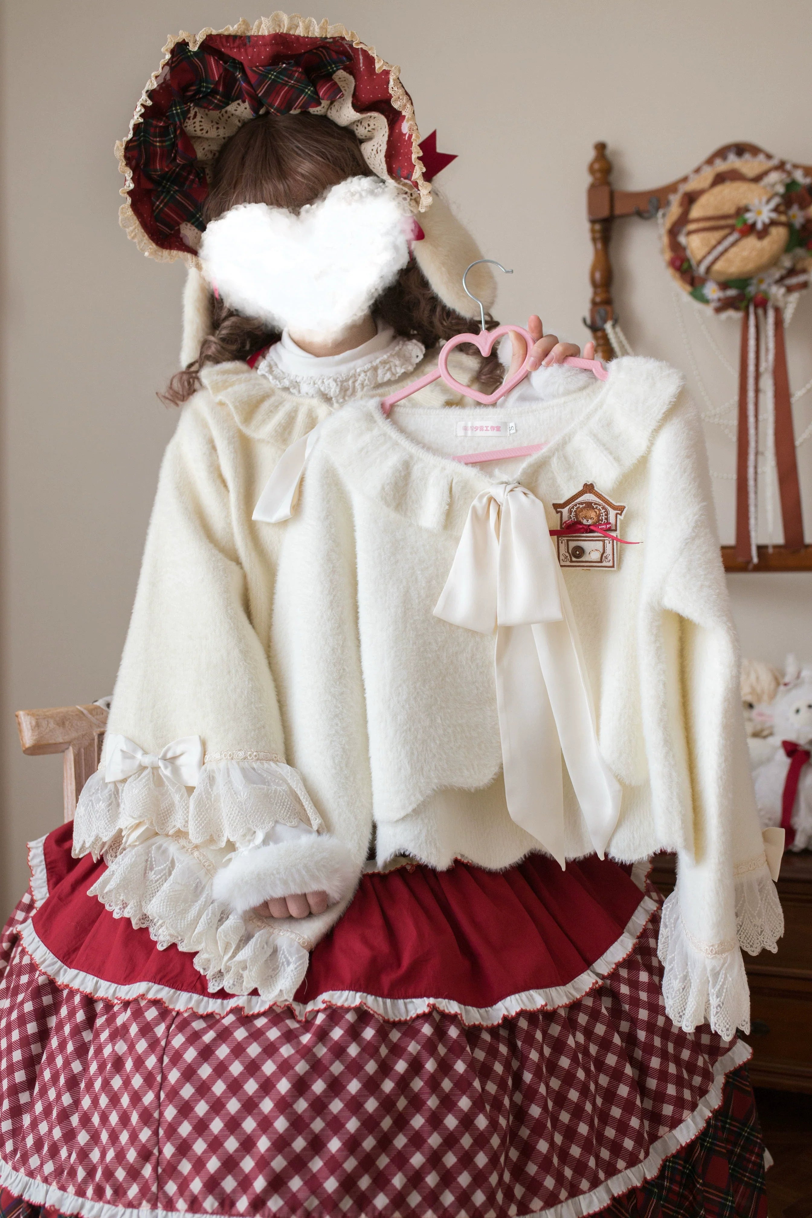 Qian's Letter - Sweet Lolita Winter Cardigan Sweater - image 1