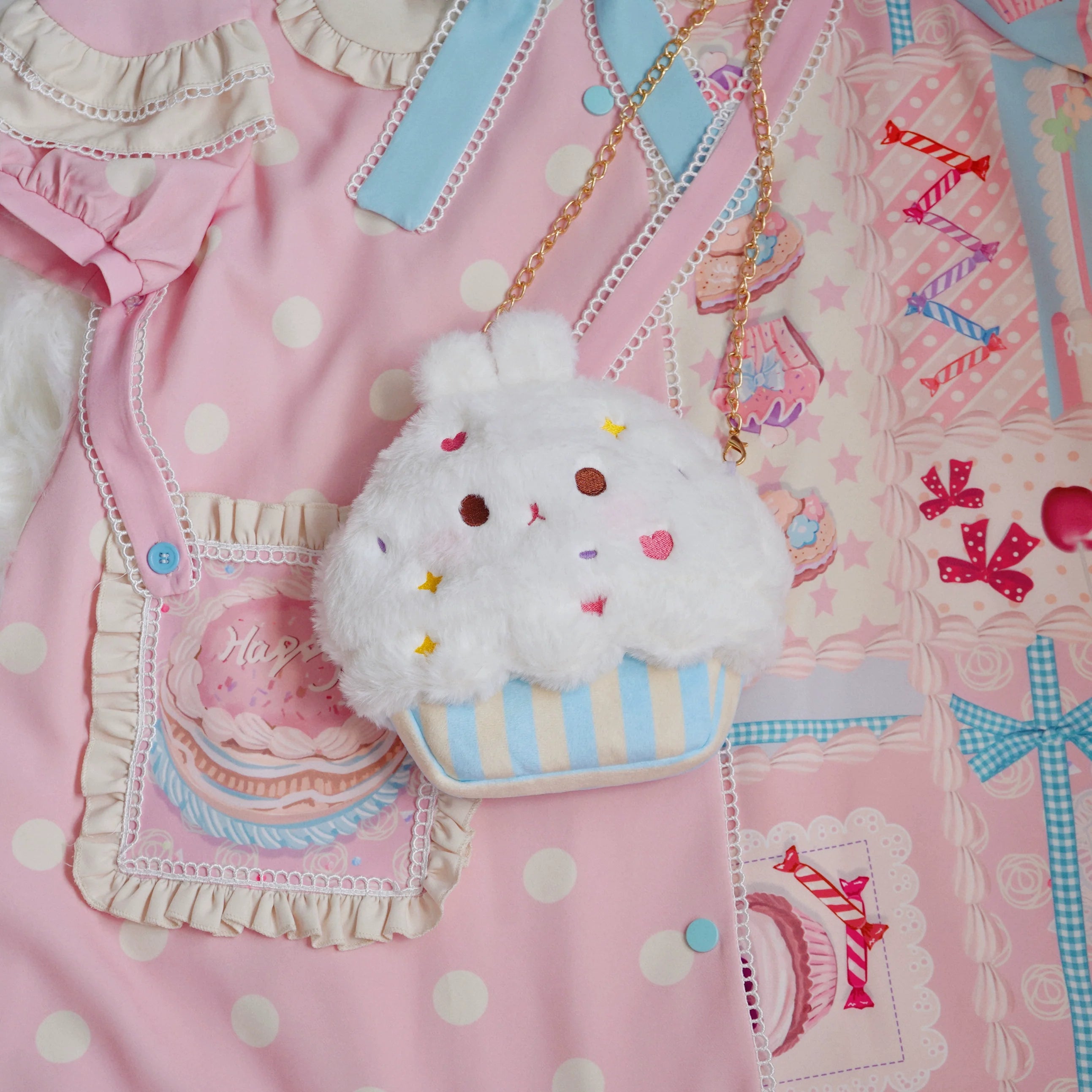 Cute Plush Lolita Bag Rabbit Cake Bag - image 28