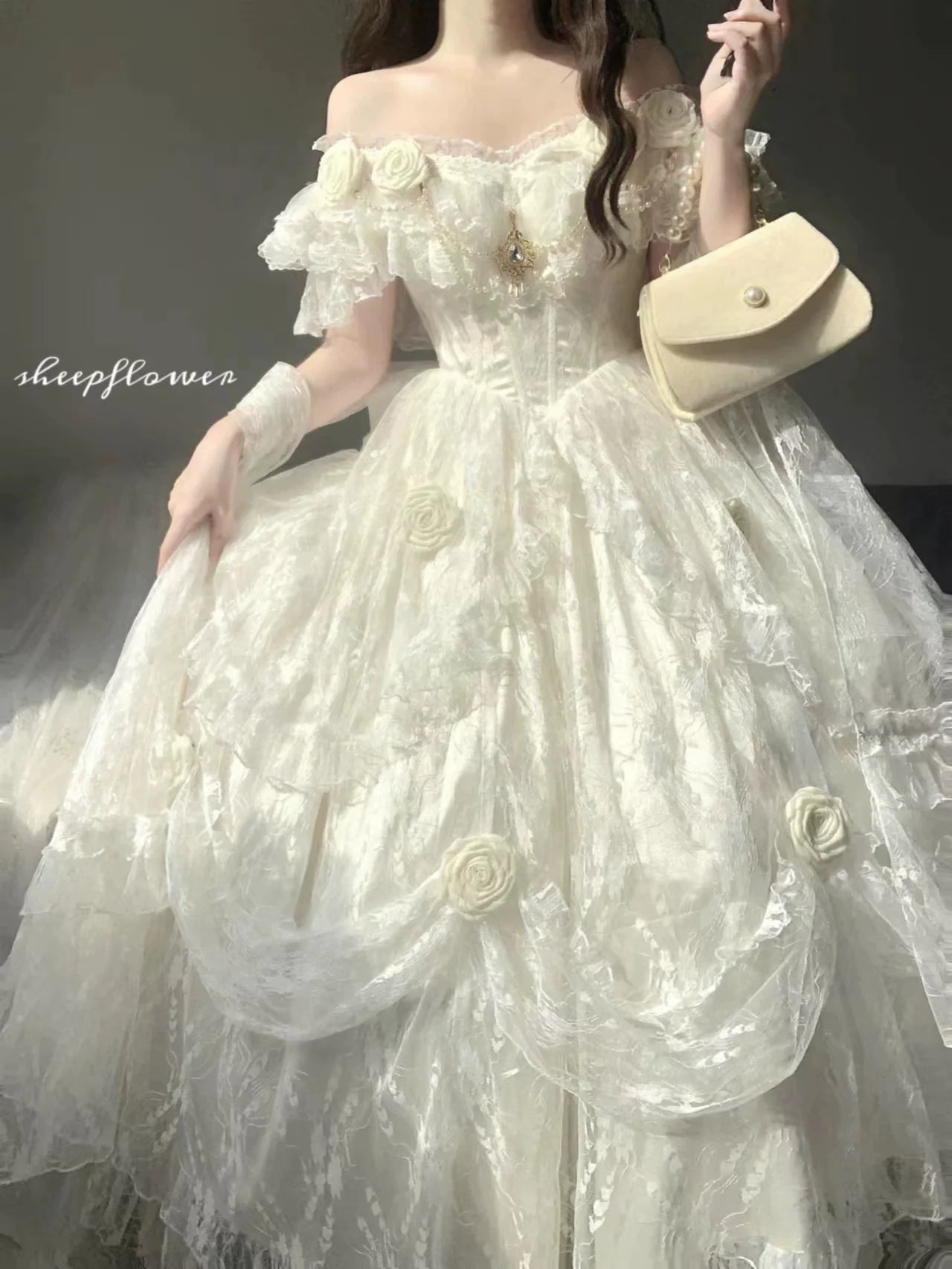 Tana Manor Classic Lolita OP Dress with Floral Decoration - image 24