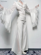 Butterfly Shadow - Gothic Lolita Ruffled Tailcoat Blouse - image 10