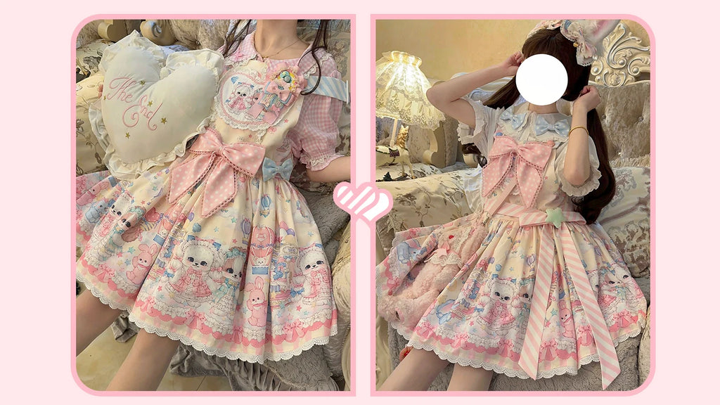 Puppy Parks - Sweet Lolita Kawaii Puppy Lolita Salopette - image 12
