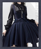 Pleated Irregular Knit Floral Slim Fit Vest and Half Skirt Set - image 10