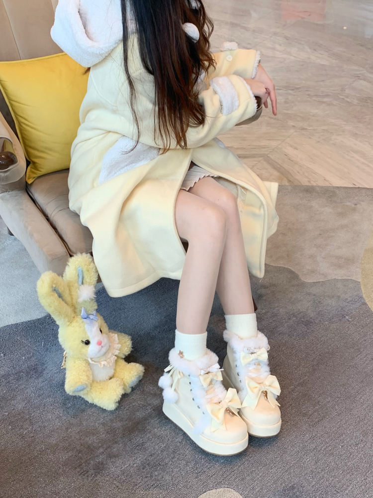 Warm - Winter Sweet Lolita Snow Boots Thick Sole Fleece Shoes - image 7