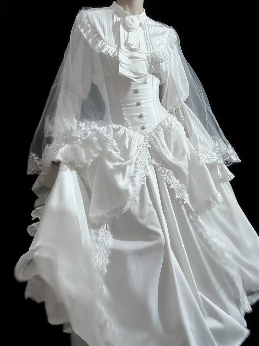 Dreaming Gothic Lolita Fishbone Long Skirt - image 22