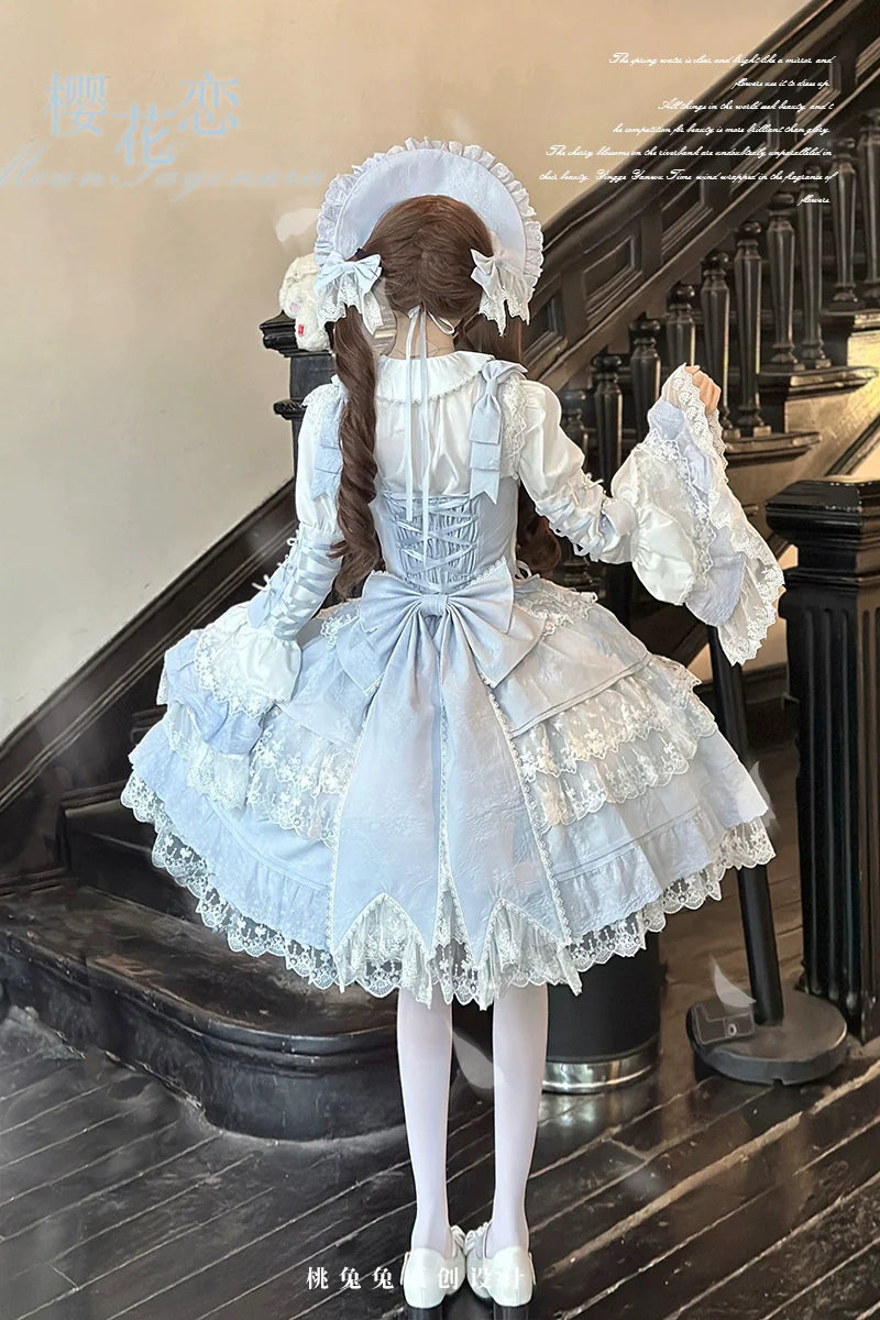 Sakura Love - Gorgeous Doll-like Lolita Dress Suit, Tiered Skirt - image 3