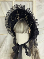 Gothic Lolita Bonnet and Detachable Veil BNT Headdress - image 2