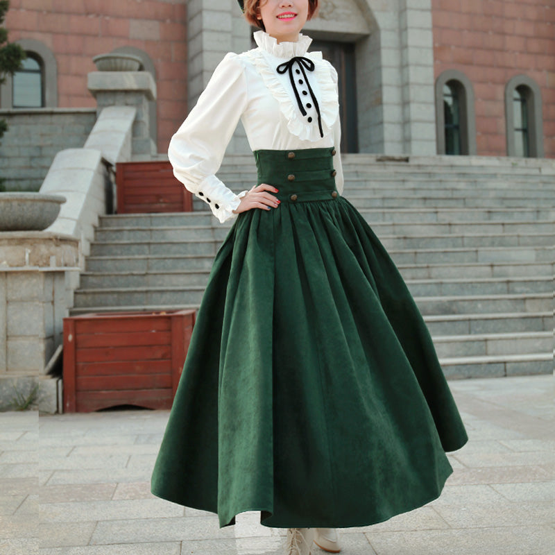 Magic Academy - Retro Elegant Lolita Blouse and Skirt Set - image 2