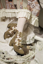 Muse Kiss - Elegant Lolita Shoes Lace-up Bow Heels Round Toe - image 16
