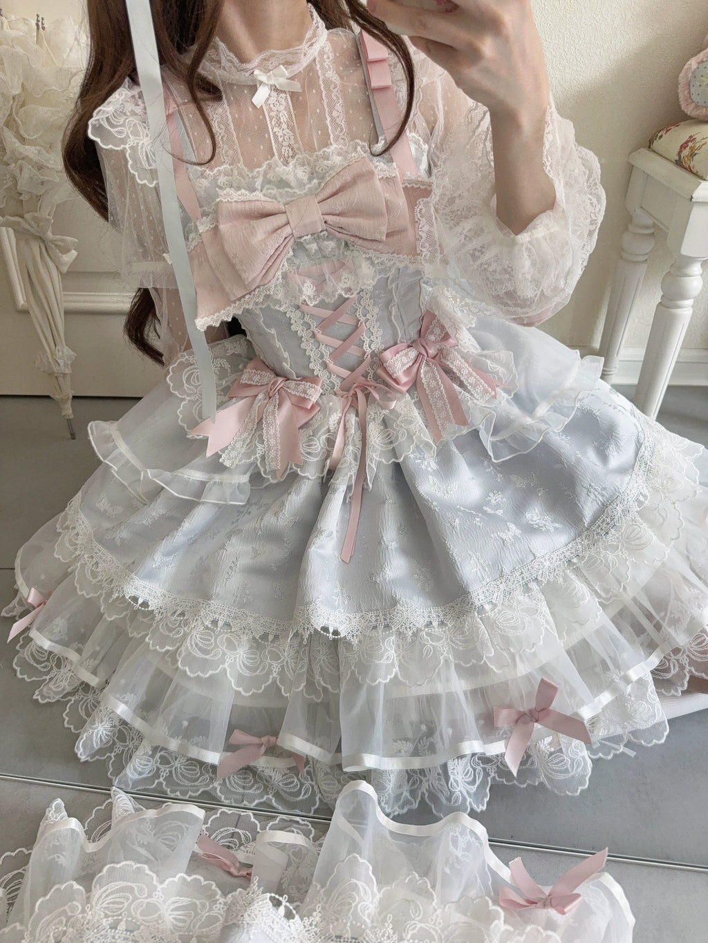 Fleeting Isle - Sweet Lolita Ballet Style JSK Dress - image 44